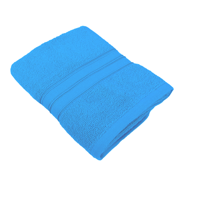 Home Trendy (Blue) Premium Hand Towel (50 x 90 Cm - Set of 1) 100% Cotton Highly Absorbent, High Quality Bath linen with Striped Dobby 550 Gsm