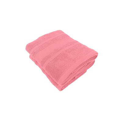 Home Castle (Pink) Premium Hand Towel (50 x 90 Cm - Set of 2) 100% Cotton Highly Absorbent, High Quality Bath linen with Diamond Dobby 550 Gsm