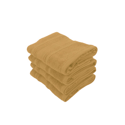Home Castle (Cream) Premium Hand Towel (50 x 90 Cm - Set of 4) 100% Cotton Highly Absorbent, High Quality Bath linen with Diamond Dobby 550 Gsm