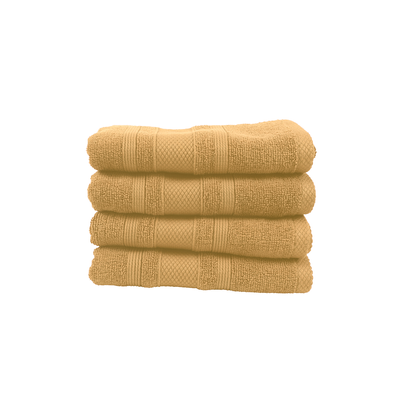 Home Castle (Cream) Premium Hand Towel (50 x 90 Cm - Set of 4) 100% Cotton Highly Absorbent, High Quality Bath linen with Diamond Dobby 550 Gsm