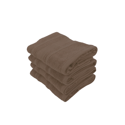 Home Castle (Beige) Premium Hand Towel (50 x 90 Cm - Set of 4) 100% Cotton Highly Absorbent, High Quality Bath linen with Diamond Dobby 550 Gsm