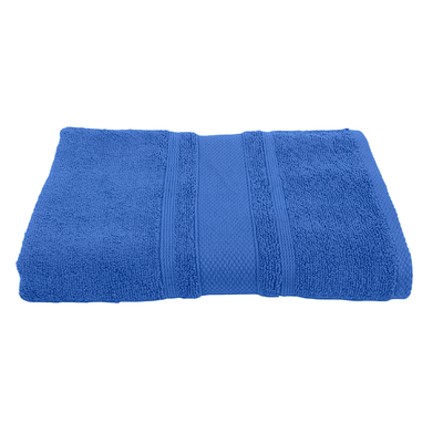 Home Castle (Blue) Premium Bath Sheet (90 x 180 Cm - Set of 1) 100% Cotton Highly Absorbent, High Quality Bath linen with Diamond Dobby 550 Gsm