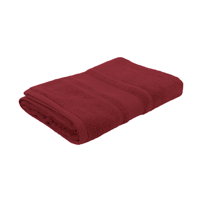 Home Castle (Maroon) Premium Bath Sheet (90 x 180 Cm - Set of 1) 100% Cotton Highly Absorbent, High Quality Bath linen with Diamond Dobby 550 Gsm