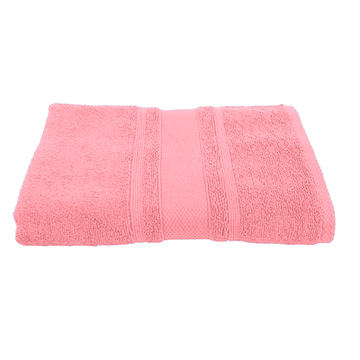 Home Castle (Pink) Premium Bath Sheet (90 x 180 Cm - Set of 1) 100% Cotton Highly Absorbent, High Quality Bath linen with Diamond Dobby 550 Gsm