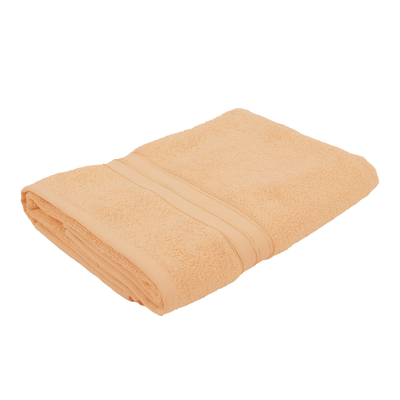 Home Trendy (Peach) Premium Bath Sheet (90 x 180 Cm - Set of 1) 100% Cotton Highly Absorbent, High Quality Bath linen with Striped Dobby 550 Gsm