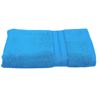 منشفة حمام فاخرة من  بيت Trendy (أزرق) (90 × 180 سم - مجموعة من قطعة واحدة) 100% قطن عالي الامتصاص، بياضات حمام عالية الجودة مع دوبي مخطط 550 جرامًا للمتر المربع