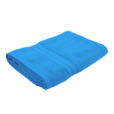 Home Trendy (Blue) Premium Bath Sheet (90 x 180 Cm - Set of 1) 100% Cotton Highly Absorbent, High Quality Bath linen with Striped Dobby 550 Gsm