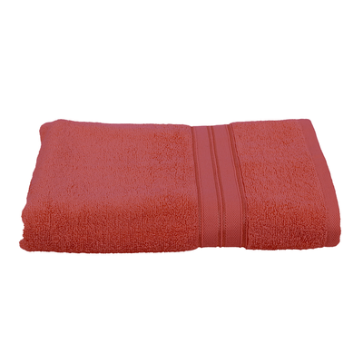 Home Trendy (Red) Premium Bath Sheet (90 x 180 Cm - Set of 1) 100% Cotton Highly Absorbent, High Quality Bath linen with Striped Dobby 550 Gsm
