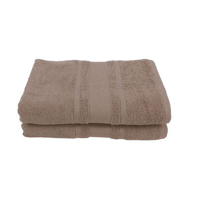 Home Castle (Beige) Premium Bath Sheet (90 x 180 Cm - Set of 2) 100% Cotton Highly Absorbent, High Quality Bath linen with Diamond Dobby 550 Gsm