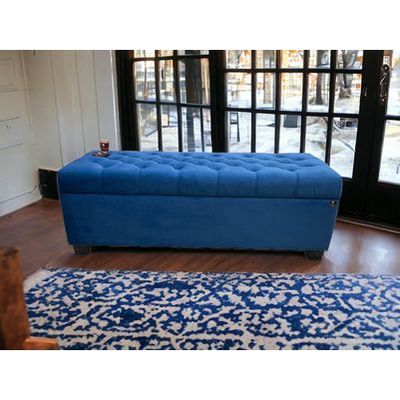 Wooden Twist Zelja Solid Wood Flip Top Storage Bench Couch