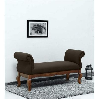Couch Luxury Upholstered Bench Polyester (Teak Wood)