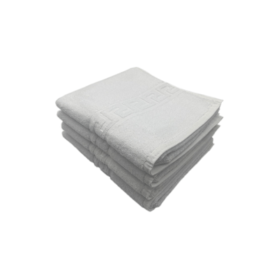 منشفة يد  ماجنوليا ((50 × 80 سم)) أبيض جي دوبي 100% قطن - مجموعة من 4 قطع (600 جرامًا للمتر المربع)