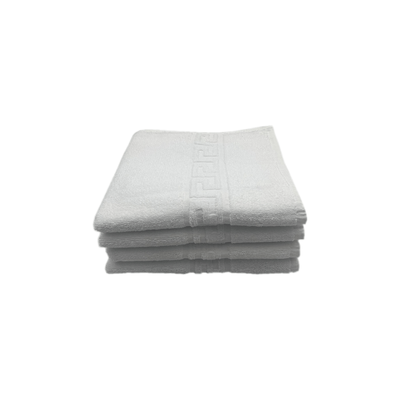 Magnolia Hand Towel ((50 x 80 cm))  White G Dobby 100% Cotton -Set Of 4 (600 gsm)