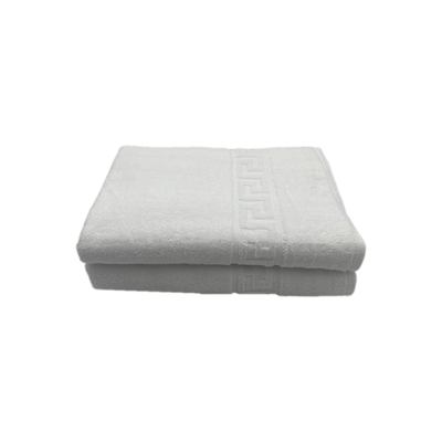 منشفة حمام  ماجنوليا (70 × 140 سم) أبيض جي دوبي 100% قطن - مجموعة من قطعتين (600 جرامًا للمتر المربع)