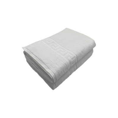 منشفة حمام  ماجنوليا (70 × 140 سم) أبيض جي دوبي 100% قطن - مجموعة من قطعتين (600 جرامًا للمتر المربع)