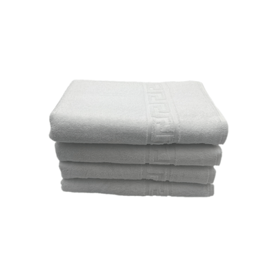 منشفة حمام ماجنوليا من  (70 × 140 سم) أبيض جي دوبي 100% قطن - مجموعة من 4 قطع (600 جرامًا للمتر المربع)