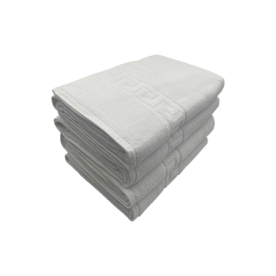 منشفة حمام ماجنوليا من  (70 × 140 سم) أبيض جي دوبي 100% قطن - مجموعة من 4 قطع (600 جرامًا للمتر المربع)