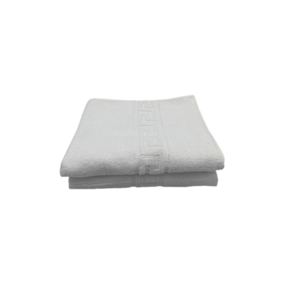 منشفة يد  ماجنوليا (50 × 100 سم) أبيض جي دوبي 100% قطن - مجموعة من قطعتين (600 جرامًا للمتر المربع)
