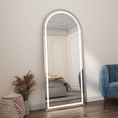 Arched Mirror Full Length with LED Light.