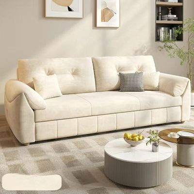 Sofa Bed Retractable Couch, Sofa Convertible Bed - Off White - 190 cm