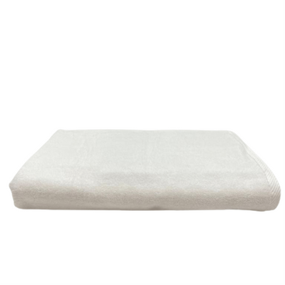 منشفة حمام سباحة  قزحية (90 × 180 سم) بيضاء 100% قطن - مجموعة من قطعة واحدة (600 جم)