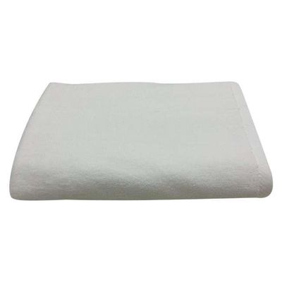 منشفة حمام  قزحية (70 × 140 سم) بيضاء 100% قطن - مجموعة من قطعة واحدة (650 جرامًا للمتر المربع)