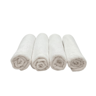 Iris Hand Towel (50 x 80 Cm) White 100% Cotton -Set of 4 (550 Gsm)
