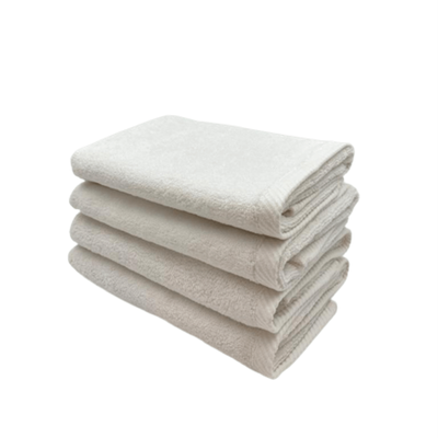 Iris Hand Towel (50 x 80 Cm) White 100% Cotton -Set of 4 (550 Gsm)