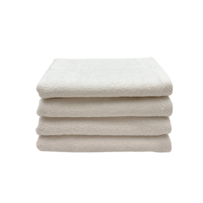 Iris Hand Towel (50 x 80 Cm) White 100% Cotton -Set of 4 (550 Gsm)