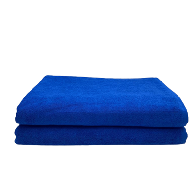 Iris Bath Sheet (90 x 180 Cm) Royal Blue 100% Cotton -Set of 2 (600 Gsm )