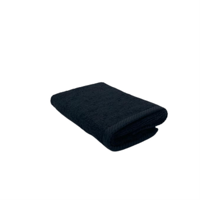 منشفة يد  قزحية (40 × 70 سم) سوداء 100% قطن - مجموعة من قطعة واحدة (550 جرامًا للمتر المربع)