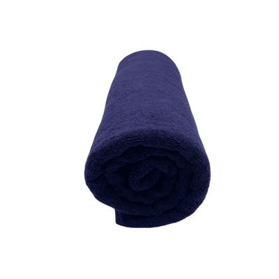 Iris Bath Sheet (90 x 180 Cm) Navy Blue Twill Hem 100% Cotton -Set of 1 ( 600 Gsm)