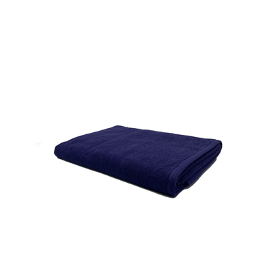 Iris Bath Sheet (90 x 180 Cm) Navy Blue Twill Hem 100% Cotton -Set of 1 ( 600 Gsm)