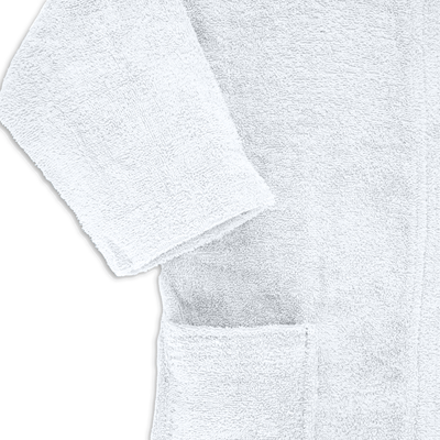 Iris Bathrobe 6 YEAR White Terry 100% Cotton -Set of 1 (400 Gsm)