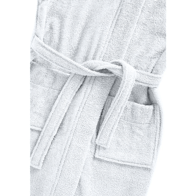 Iris Bathrobe 6 YEAR White Terry 100% Cotton -Set of 1 (400 Gsm)