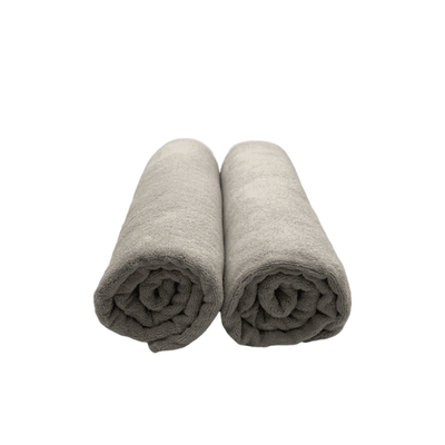 منشفة حمام  قزحية (90 × 180 سم) رمادي 100% قطن، طقم من قطعتين (600 جم)
