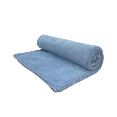 منشفة حمام زنبركية من  (70 × 140 سم) زرقاء 100% ميكروفيبر - مجموعة من 1 (450 جرامًا للمتر المربع)