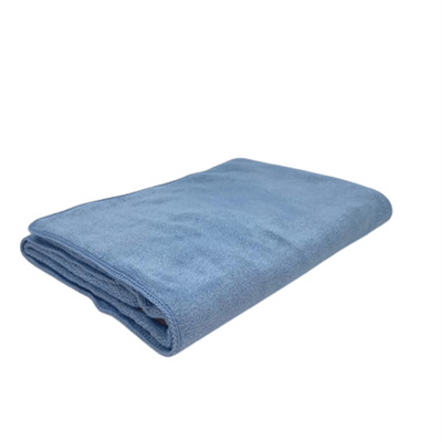 منشفة حمام زنبركية من  (70 × 140 سم) زرقاء 100% ميكروفيبر - مجموعة من 1 (450 جرامًا للمتر المربع)