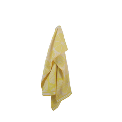 Jacquard Beach Towel (86 x 162 Cm) Lemon Cotton -Set Of 1 (390 Gsm)