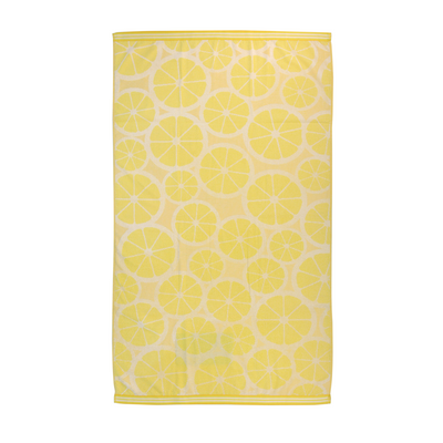 Jacquard Beach Towel (86 x 162 Cm) Lemon Cotton -Set Of 1 (390 Gsm)