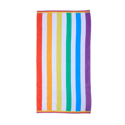 Jacquard Beach Towel (86 x 162 Cm) 390 Gsm Rainbow Cotton -Set Of 1 (390 Gsm)