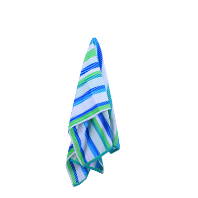 Jacquard Beach Towel (86 x 162 Cm) 390 Gsm Cool Stripe Cotton -Set Of 1 (390 Gsm)