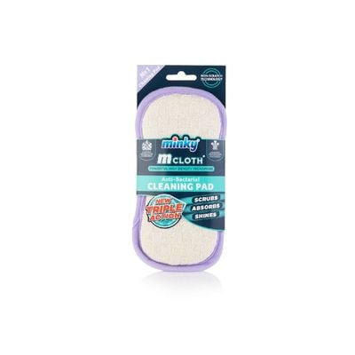 Minky M Triple Action Antibacterial Cleaning Pad, Lilac