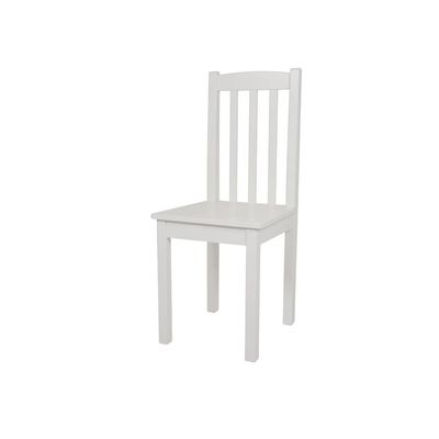 Homesmiths Wooden Desk Chair, White H92 x W39 x D40cm
