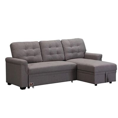 Modern 5 Seater L-Shape Sofa Cum Bed with Comfort Cushion