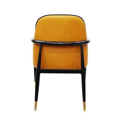 Luxury Armrest Leather Dining Chair AB1189A-Orange 