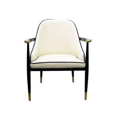Luxury Armrest Leather Dining Chair AB1189B-White  