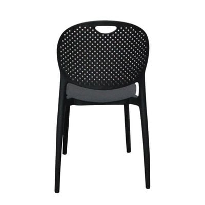 Polypropylene Armless Styled Dining Chair AB1209A-Black 