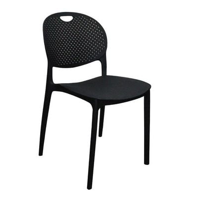 Polypropylene Armless Styled Dining Chair AB1209A-Black 