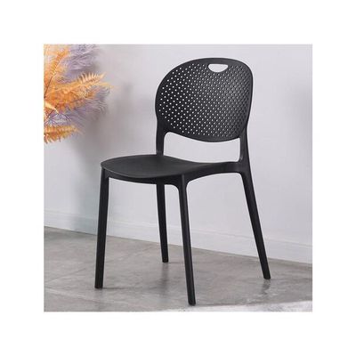Polypropylene Armless Styled Dining Chair AB1209A-Black 